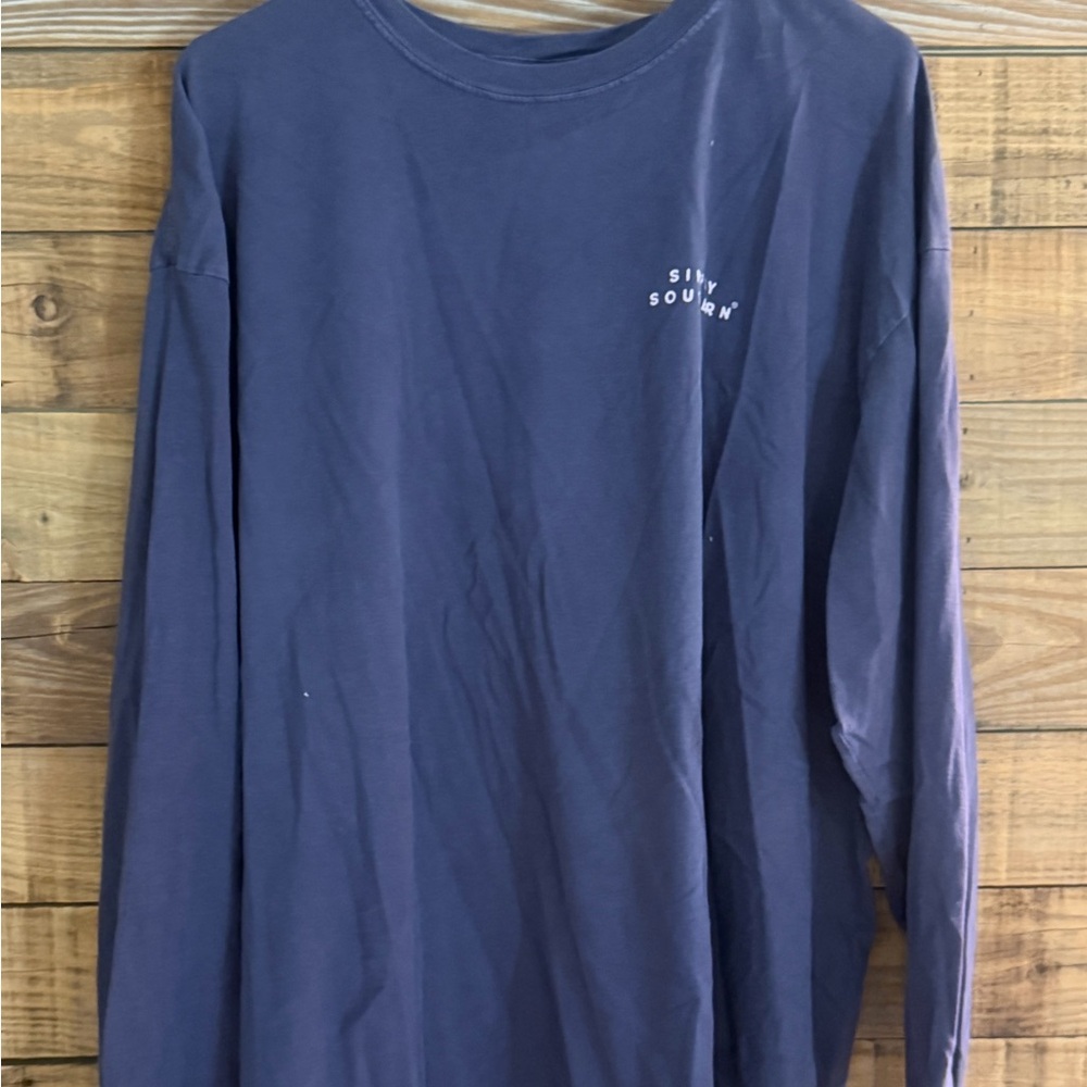 Source Unknown Blue Long Sleeve Blouse